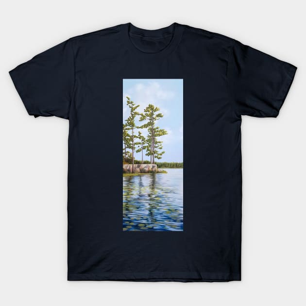 Frontenac - lake and trees landscape painting T-Shirt by EmilyBickell